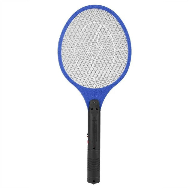 Мухобойка электрическая от насекомых, Аккумуляторный уничтожитель комаров, мошек, мух. Цвет: синий KI-14 Львов - изображение 4
