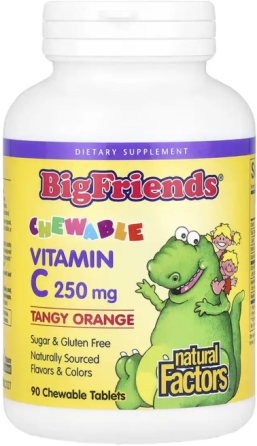 Витамин C для детей Natural Factors BigFriends Vitamin C 250mg 90 жев таб апельсин Киев
