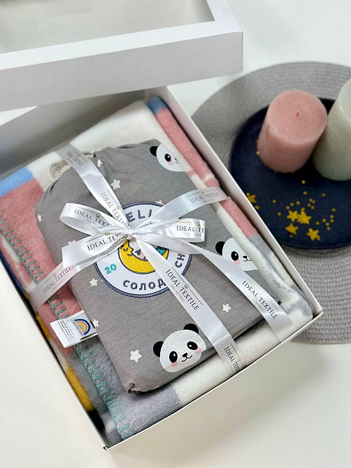 Подарунковий набір для немовля IDEIA плед-покривало постільна білизна в ліжечко (56860968) Чернівці - фото 1