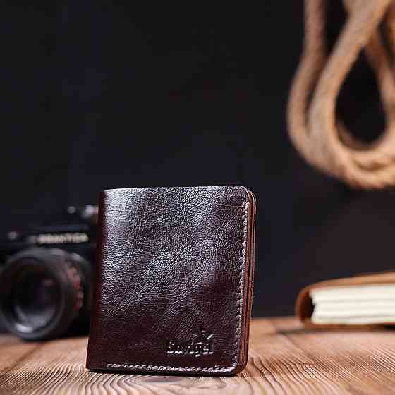 Стильное кожаное портмоне для мужчин Коричневый (SHVIGEL) Киев