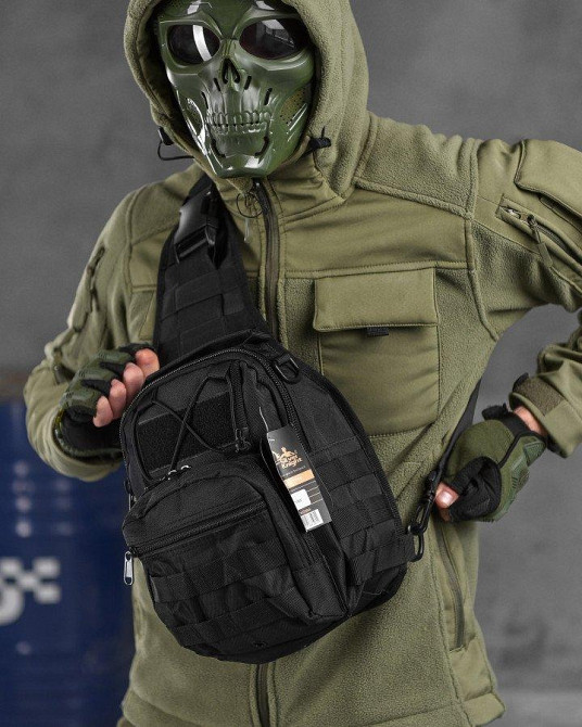 Сумка-слінг тактична SILVER KNIGHT  7л black  ОИ4979 Одеса - фото 1