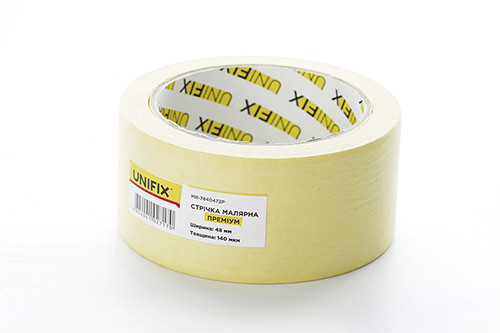 Стрічка клейка малярська MR-7840472P преміум 48 мм*40м UNIFIX Рівне - фото 1