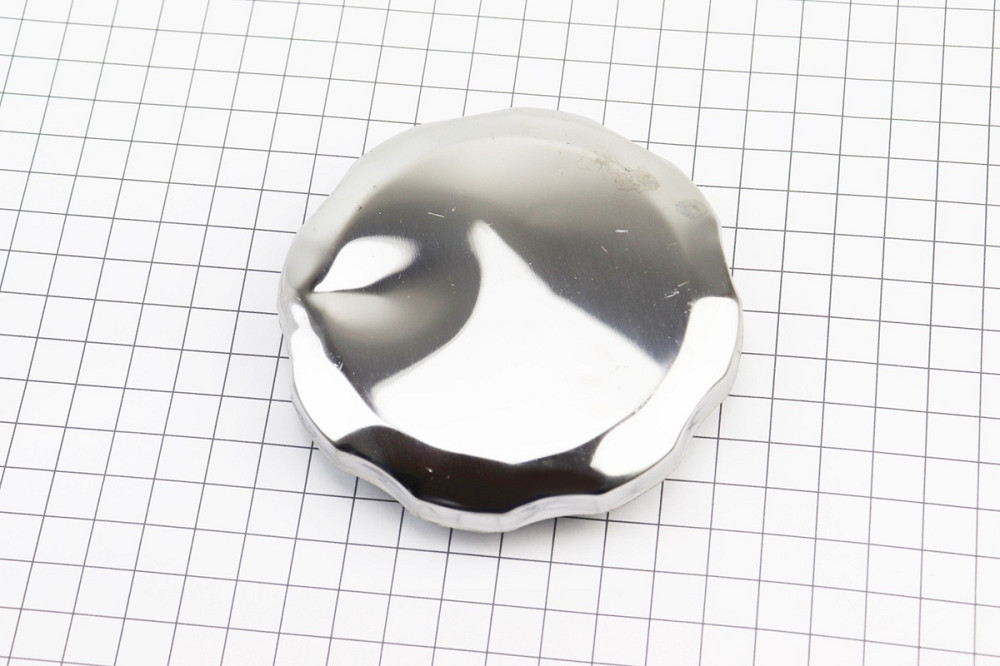 УЦІНКА Кришка бака паливного (для генератора 2-9кВт) D-93mm, 168F/170F/173F/177F/182F/188F/190F, метал, "ХРОМ" (невеликі потертості, див. фо Киев - изображение 1