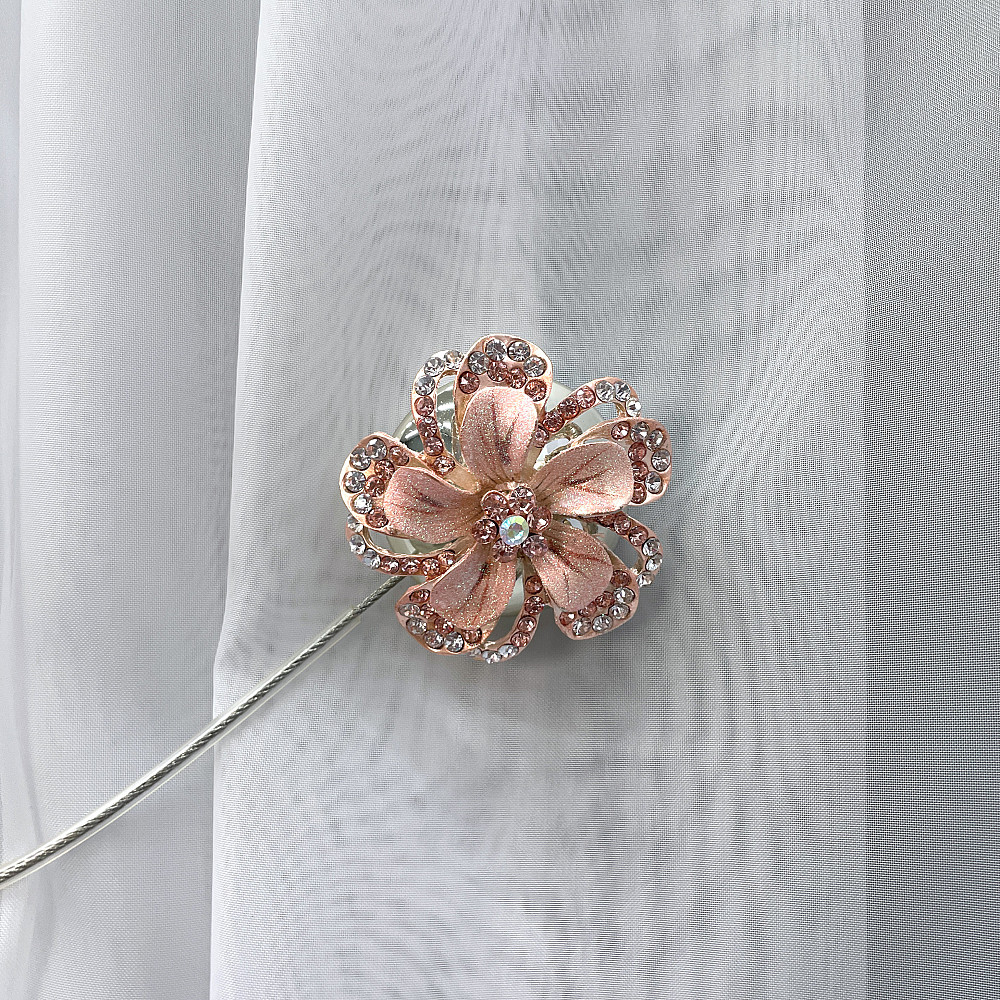 Магніти для штор та гардин "Flowers" набір 2 шт Персиковий (81-208) Київ - фото 2