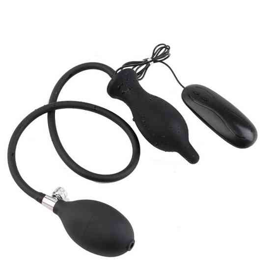 Надувний анальний розширювач із вібрацією 3,8 см х 7 см, 10 режимів Вінниця