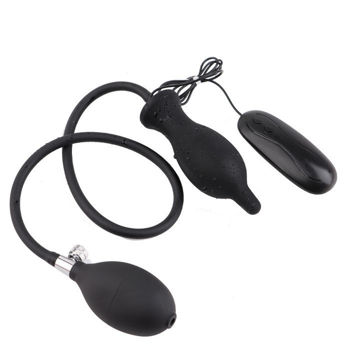 Надувний анальний розширювач із вібрацією 3,8 см х 7 см, 10 режимів Вінниця - фото 5