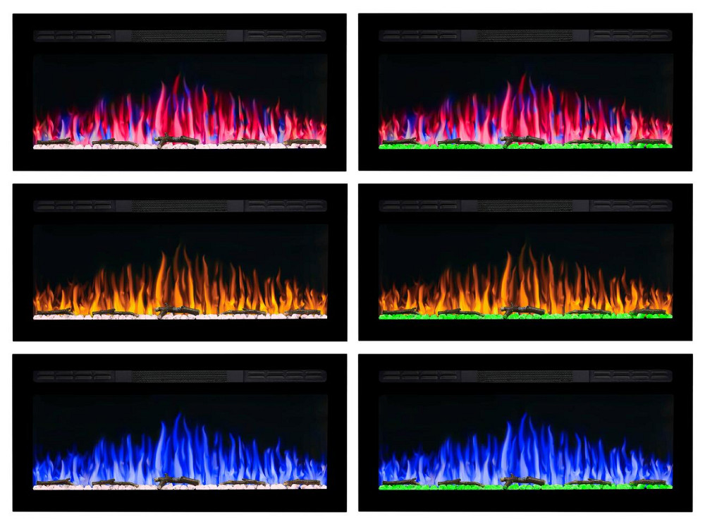 Електрокамін настінний / вбудовуваний ArtiFlame AF37WR з обігрівом і звуком горіння вогню Львів - фото 6