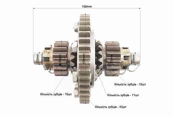 Диференціал у зборі Z-43, Z-15x16, Z-11 ZUBR Z-250 Київ