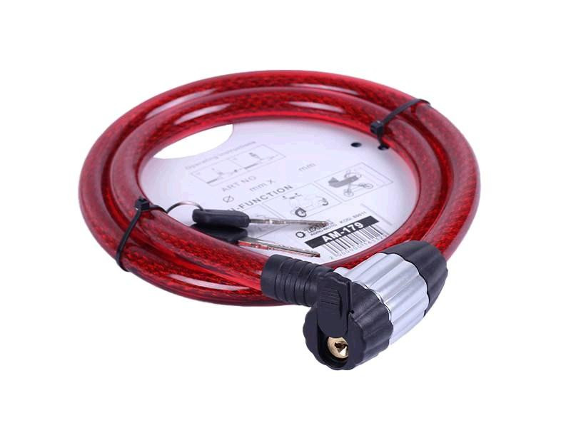 Замок на колесо (трос 1000*15мм) (з ключем) ZX2116 Мукачево - фото 1