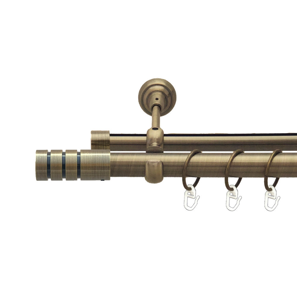 Карниз Orvit Модуло металевий дворядний опозитний гладка \ профільна труба кільце металеве Антик 25\19 мм 240 Львов - изображение 1