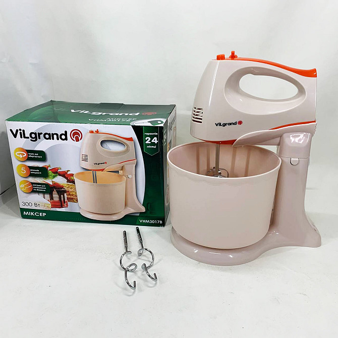 Бытовой миксер для кухни ViLgrand, Миксер для домашнего кондитера Стационарный с насадками QP-35 Львов - изображение 5