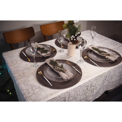 Скатерть Ardesto Shine 100% полиэстер, золотистый 120х140 см (ART07SG) Винница - изображение 6