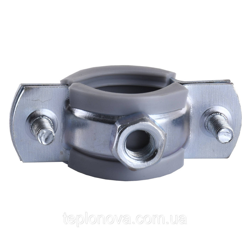 Хомут у зборі CR 1/2" (20-23 мм) з гвинтом-шурупом 8*80 і дюбелем у уп., сірий Чернівці - фото 3