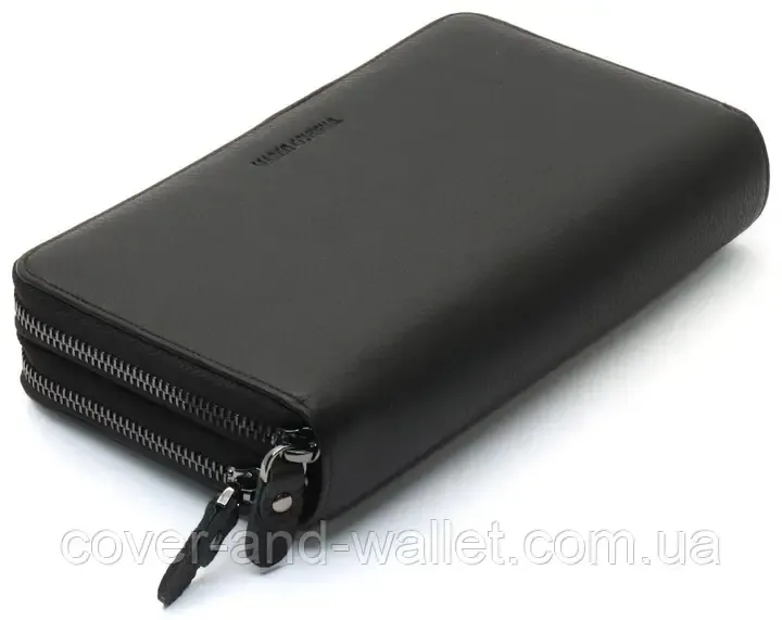 Солідний чоловічий клатч на дві блискавки з італійської шкіри Marco Coverna 5902B-1Q Київ - фото 2