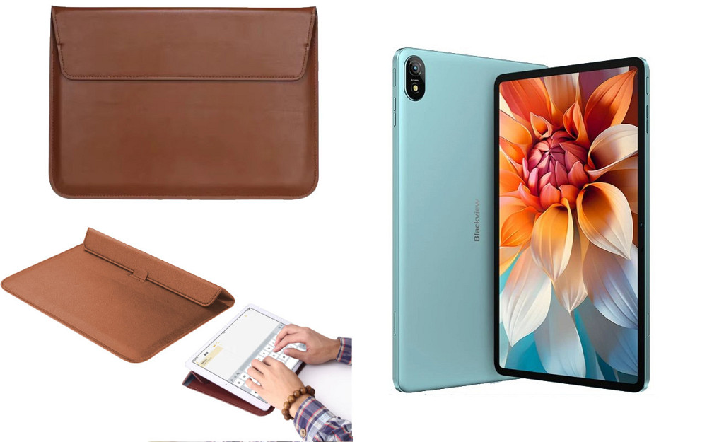 Чохол-конверт VitoCase для Blackview Tab 18, з функцією підставки для планшета Коричневий Київ - фото 1