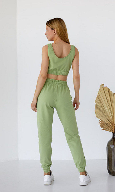 Спортивні штани жіночі джогери Оливковий L Харків - фото 3