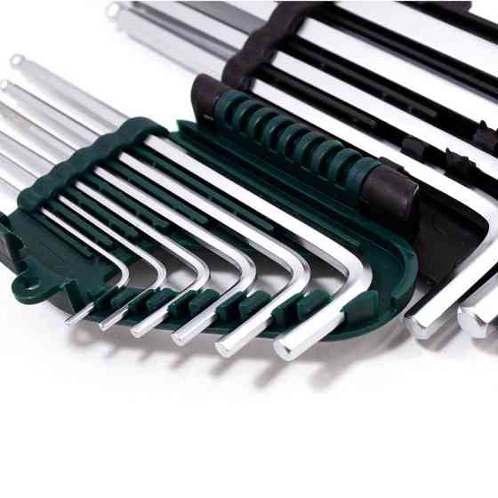 Набір ключів Г-подібних довгих з шаром 6-граних, 10пр. (1.27, 1.5, 2, 2.5, 3-6, 8, 10мм) в пластик Одеса