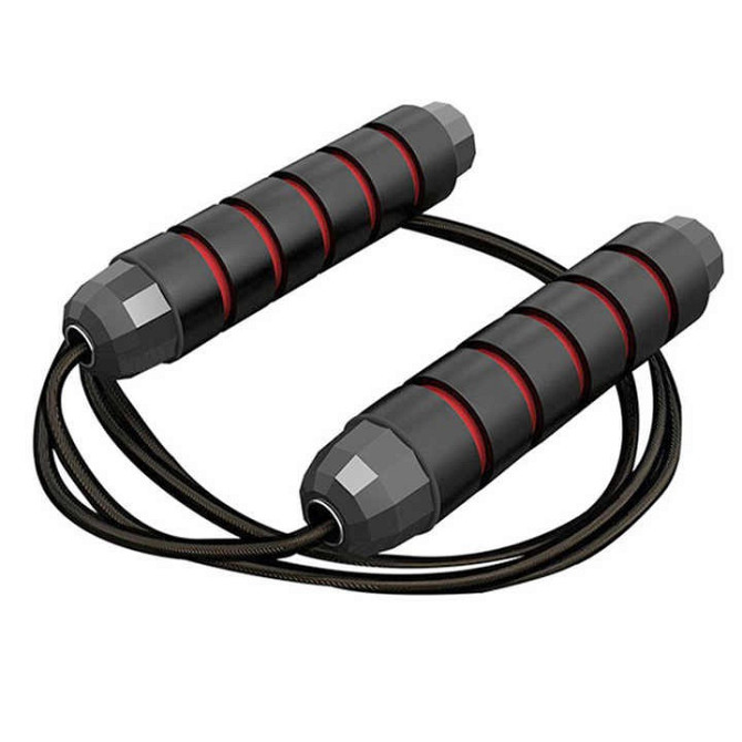 Скакалка швидкісна PowerPlay 4210 Power Weighted Jump Rope Чорна (2,7m.) Каменское - изображение 7