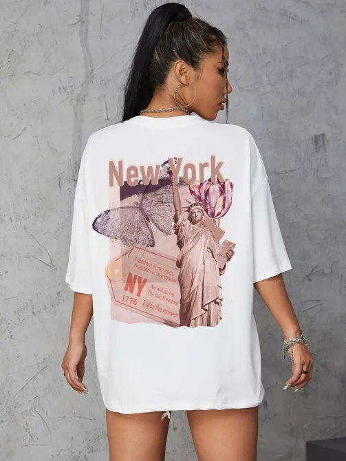 Футболка жіноча з принтом  44 Біла 2634324593 Дніпро - фото 1