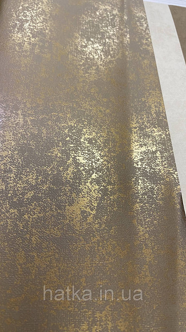 Обои виниловые на флизелине Marburg Imagine 0.53х10 под венецианскую штукатурку терракотовые с золотом Киев - изображение 2