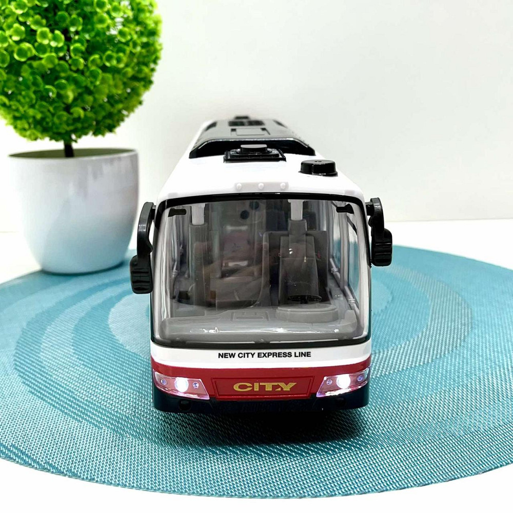 Автобус міський на радіокеруванні акумулятор 3.7V керування 2.4GHz підсвічування фар 38см Червоний (666-695 NA) Чернігів - фото 7