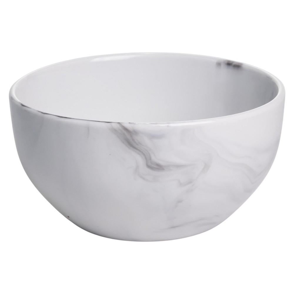 Столовий набір посуду тарілок і чашок 24 предметів на 6 персон Marmor порцеляновий MD-24-2G Київ - фото 3