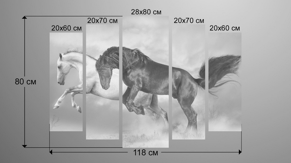 Модульна картина Коні Art-39_5 Київ - фото 3