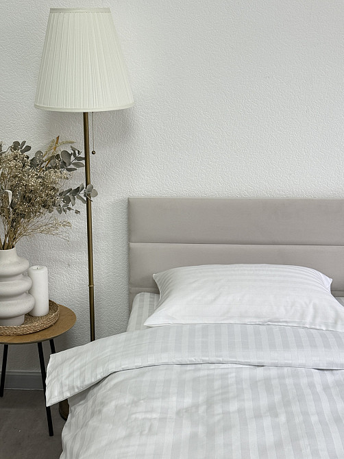 Ecotton Наволочка зі страйп-сатину 1 шт. Ecotton 70х70 см готельна білий Киев - изображение 7