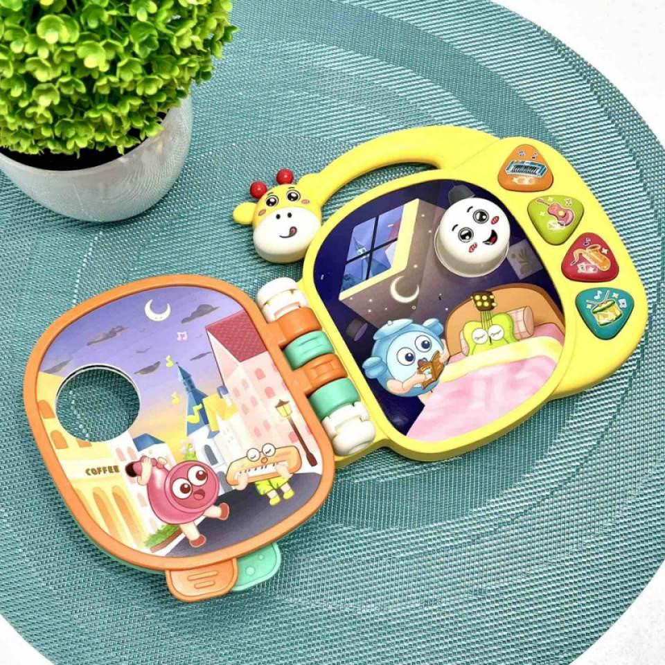 Книжка інтерактивна Музичний жираф світлові та звукові ефекти Жовта (855-154A) Чернігів - фото 1