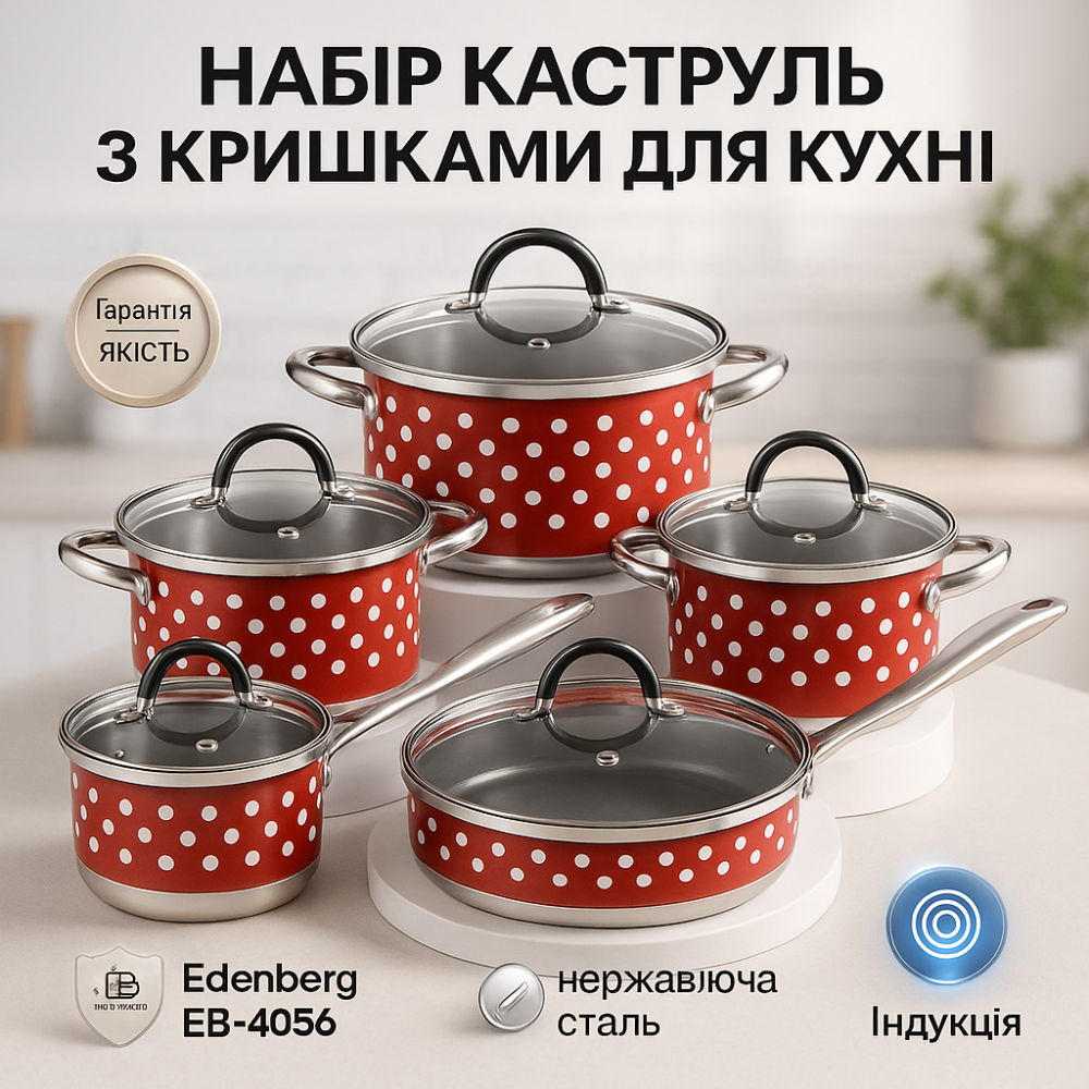 Набор кастрюль из нержавеющей стали, Набор кастрюль для дома с антипригарным покрытием VM-60 Львов - изображение 11