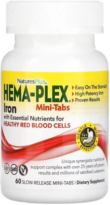 Витамины и минералы NaturesPlus Hema-Plex 60 таб Киев - изображение 1