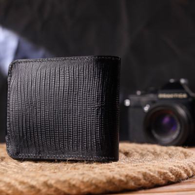 Портмоне Canpellini Из натуральной кожи Черное (21575) Винница - изображение 2