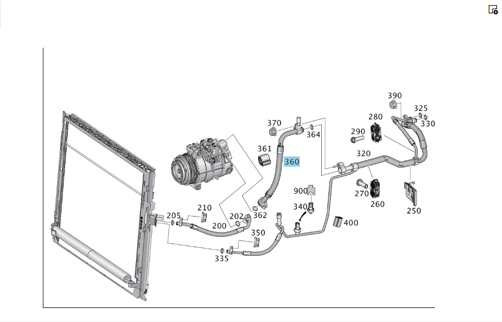 Mercedes-Benz  A1668303601 Трубка кондиціонера від компресора до розгалужувача на салон ML/GLE W166 GLE Coupe C292 GL/GLS X166 Одесса - изображение 3
