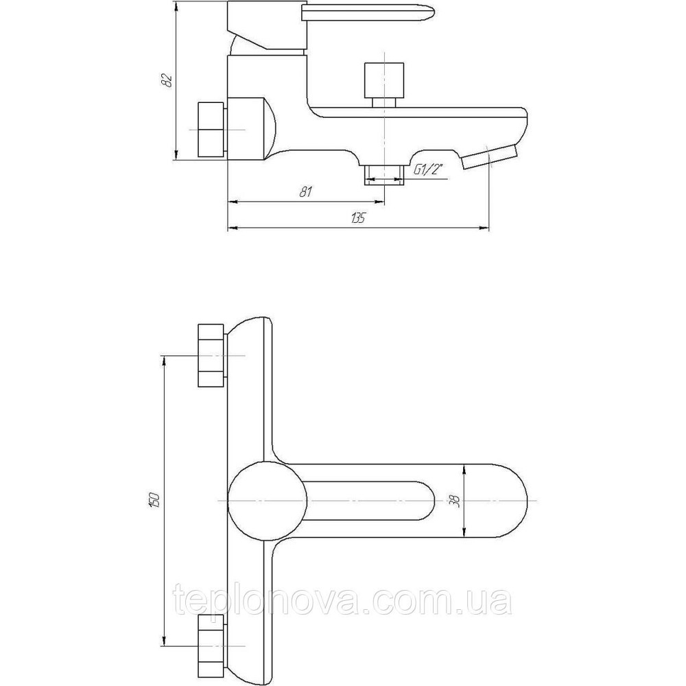 Змішувач для ванни TOPAZ CORSICA TC 16101-H48 Чернівці - фото 4