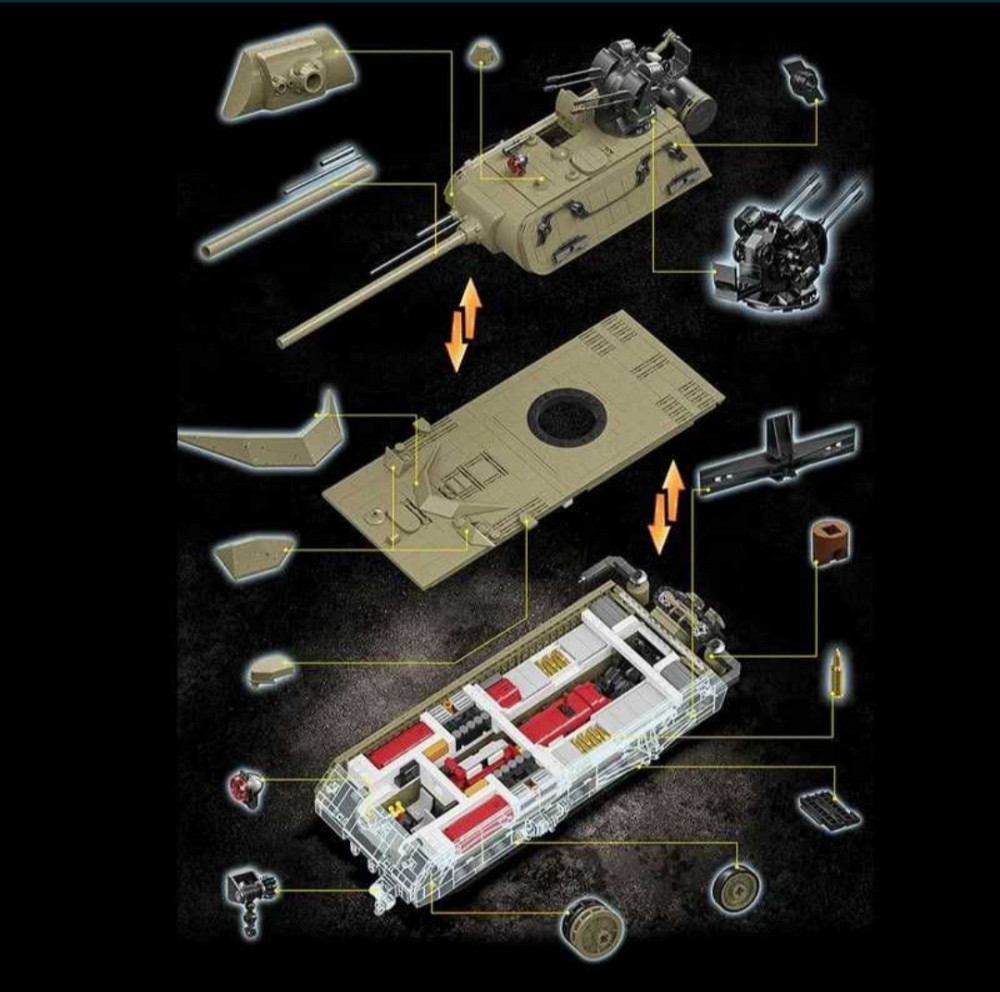 Конструктор танк Panzer VIII Maus 3339 деталей | Радіокерування | У коробці | Масштабна модель Київ - фото 5