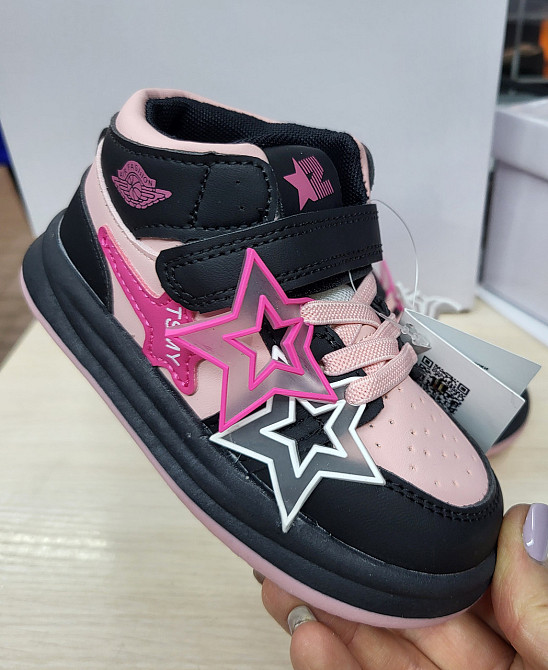 Детские демисезонные кроссовки хайтопы  для девочек 22,23 Николаев - изображение 3