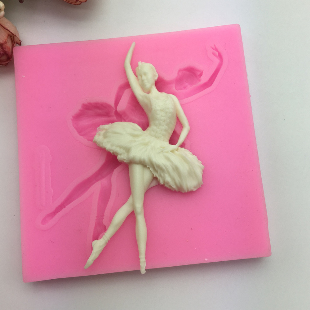 Молд силіконовий Балерина 84 на 84 мм рожевий Київ - фото 4