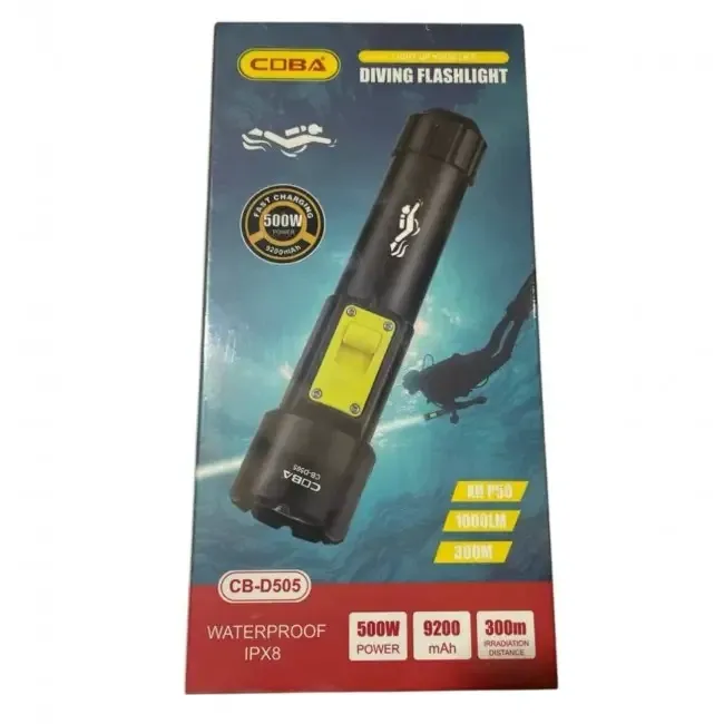 Аккумуляторный фонарь для дайвинга BL CB-D505 подводный светодиодный IPX8 водонепроницаемый Одесса - изображение 2