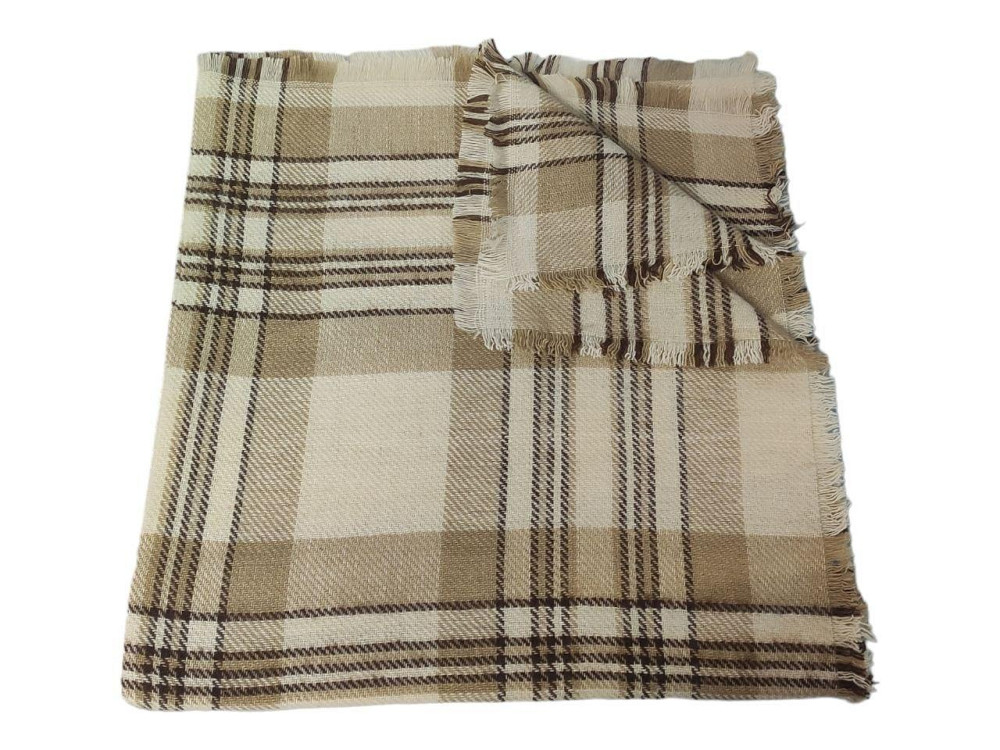 Платок полушерстяной 85х85 молочный Киев - изображение 1