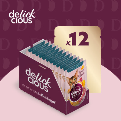 Вологий корм для кішок Delickcious Смужки з качкою та гарбузом в крем-супі 85 г (4820269141797) Вінниця - фото 5