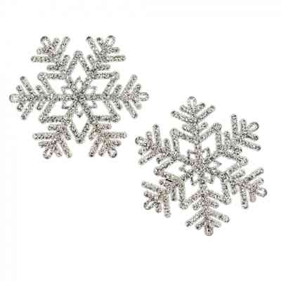 Елочная игрушка Novogod`ko Снежинки 12 см 2 шт Пластик (974873) Винница