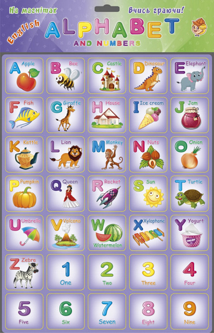 Магнітний набір букв "Alphabet" 1168ATS англійська абетка Вінниця - фото 1