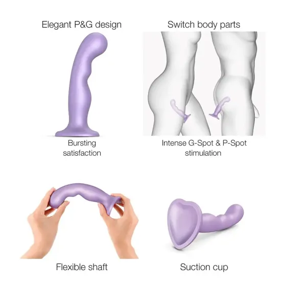 Насадка для страпона Strap-On-Me Dildo Plug P&G Lilas Metallic XXL Львів