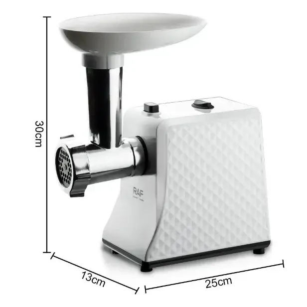 Мясорубка Domotec R3391 2000 Вт с реверсом, насадкой для колбас, 3 решетки, ножи из нержавеющей стали, черная Одесса - изображение 8