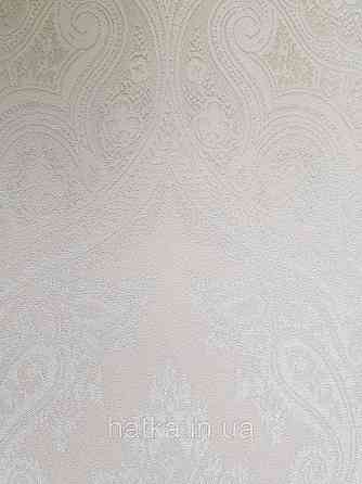 Обои виниловые на флизелине AS creation Garda 1.06Х10.05 классика вензеля крупные бежевые серебристые Киев