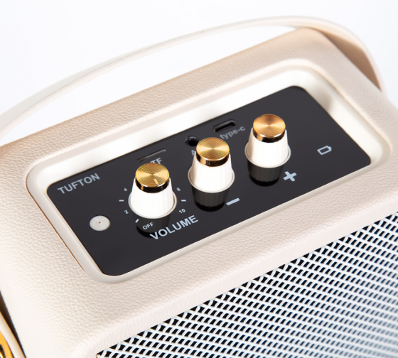 Портативна бездротова колонка музична акустика блютуз-стиль Tufton Bluetooth-колонка з ручкою Білий ( 28952 ) Харьков