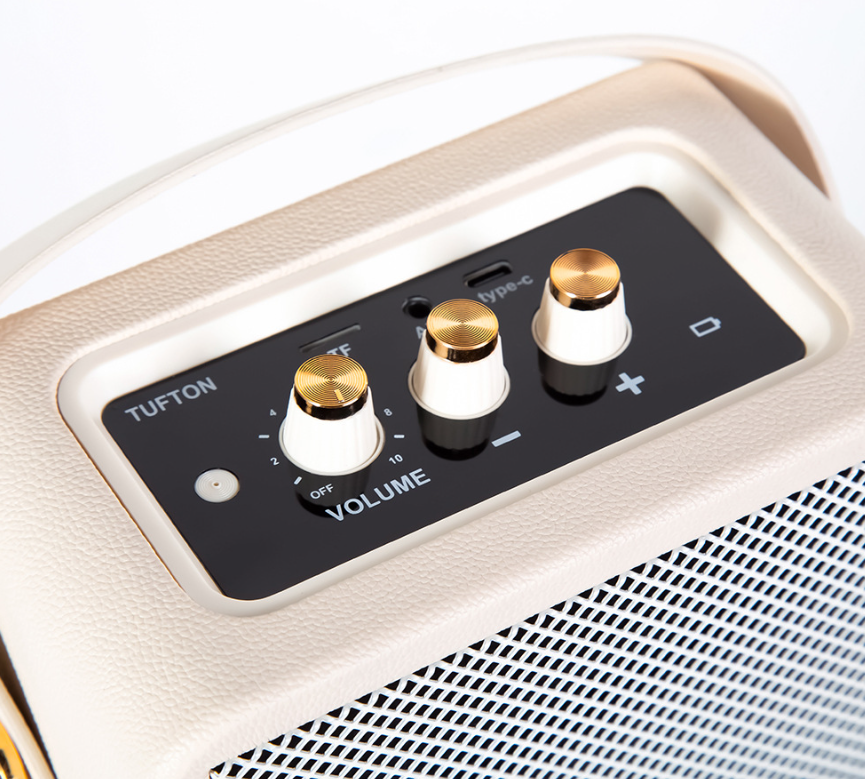 Портативна бездротова колонка музична акустика блютуз-стиль Tufton Bluetooth-колонка з ручкою Білий ( 28952 ) Харків - фото 3