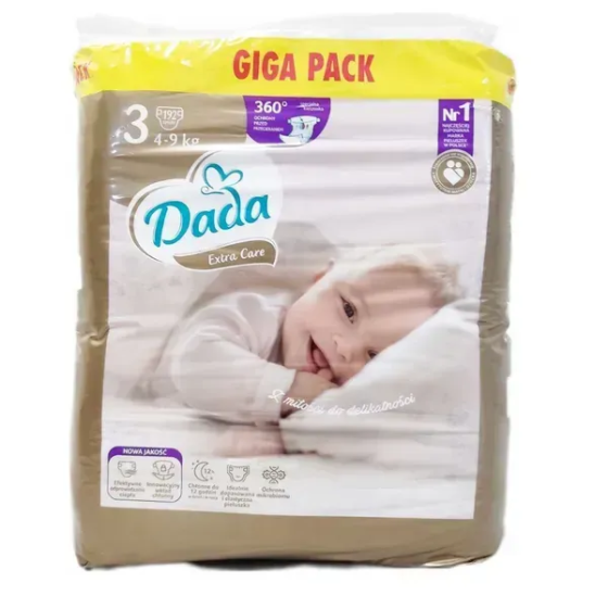 Підгузки Dada Extra Care 3 MIDI 4‑9 кг 192 шт GIGA PACK Львів