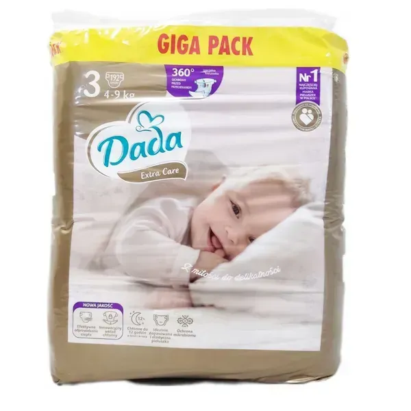 Підгузки Dada Extra Care 3 MIDI 4‑9 кг 192 шт GIGA PACK Львів - фото 1