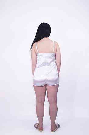 Пижама женская атласная Белый XL Харьков